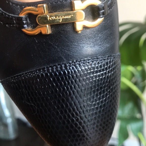 Salvatore Ferragamo Black flats Size 9.5 - Picture 5 of 14